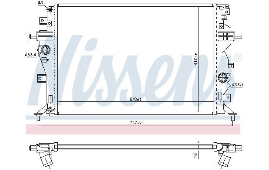 Radiator, engine cooling 606607 Nissens