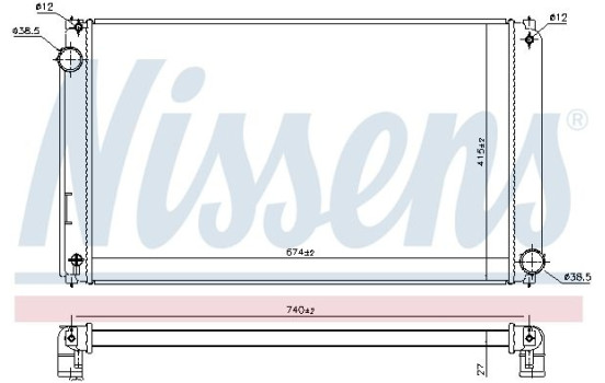 Radiator, engine cooling 606635 Nissens