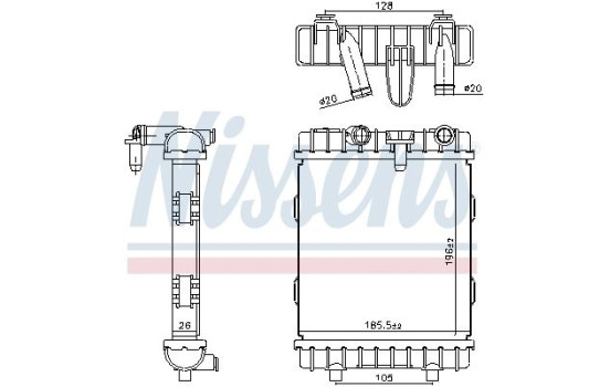 Radiator, engine cooling 606641 Nissens, Image 5