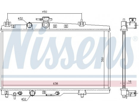 Radiator, engine cooling 606689 Nissens