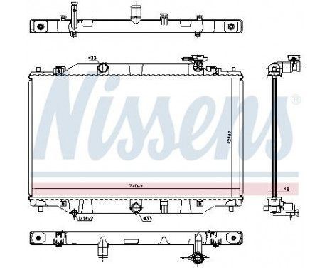 Radiator, engine cooling 606698 Nissens