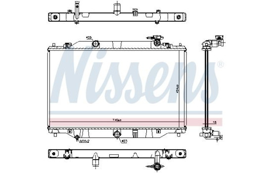 Radiator, engine cooling 606698 Nissens