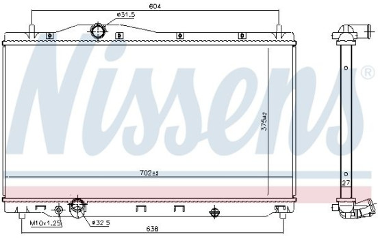 Radiator, engine cooling 606701 Nissens