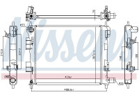 Radiator, engine cooling 606702 Nissens