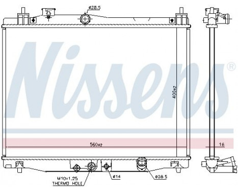 Radiator, engine cooling 606707 Nissens