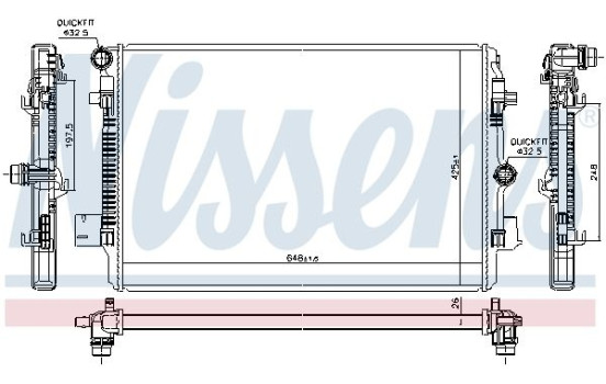 Radiator, engine cooling 606720 Nissens