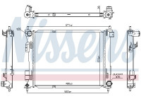 Radiator, engine cooling 606731 Nissens