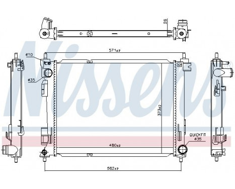 Radiator, engine cooling 606734 Nissens, Image 6