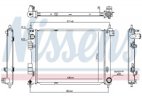 Radiator, engine cooling 606735 Nissens