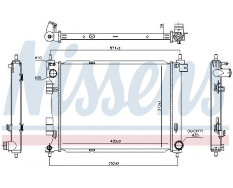Radiator, engine cooling 606735 Nissens