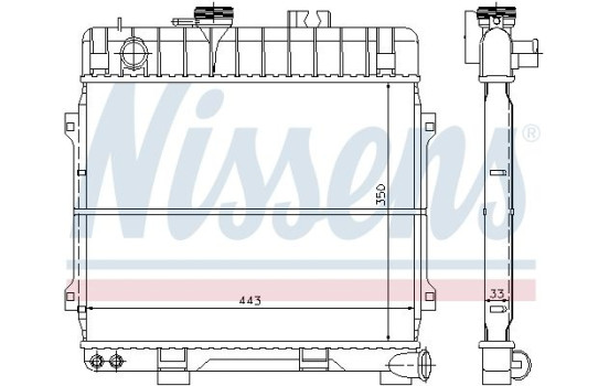 Radiator, engine cooling 60674 Nissens, Image 2