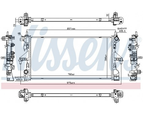 Radiator, engine cooling 606756 Nissens, Image 6