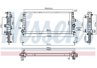 Radiator, engine cooling 606801 Nissens