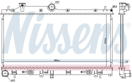 Radiator, engine cooling 606842 Nissens, Image 5