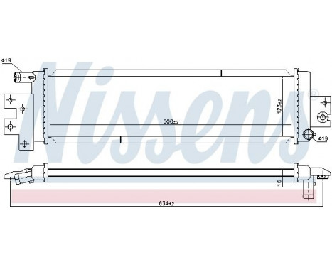 Radiator, engine cooling 606843 Nissens, Image 2