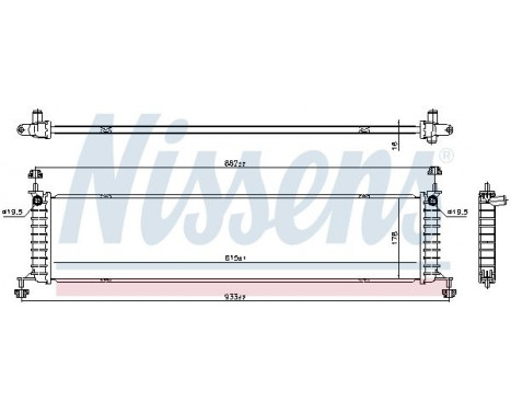 Radiator, engine cooling 606915 Nissens, Image 5