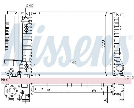 Radiator, engine cooling 60703A Nissens, Image 2