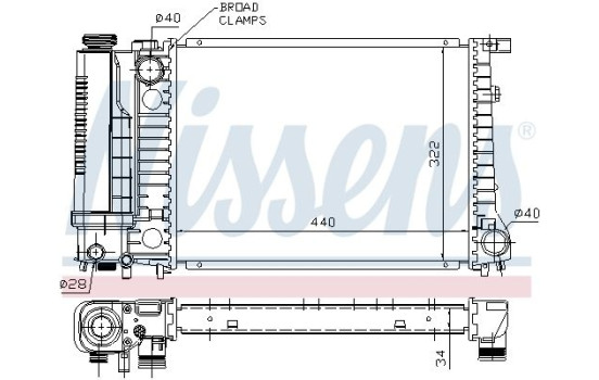 Radiator, engine cooling 60735A Nissens, Image 2