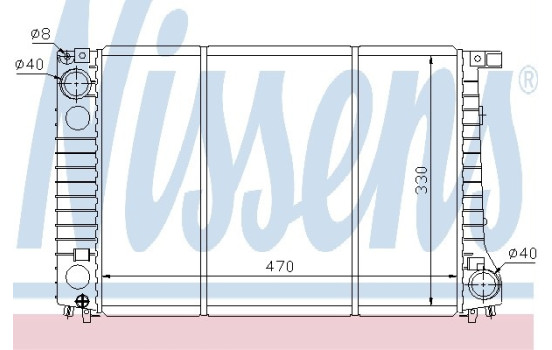 Radiator, engine cooling 60742 Nissens