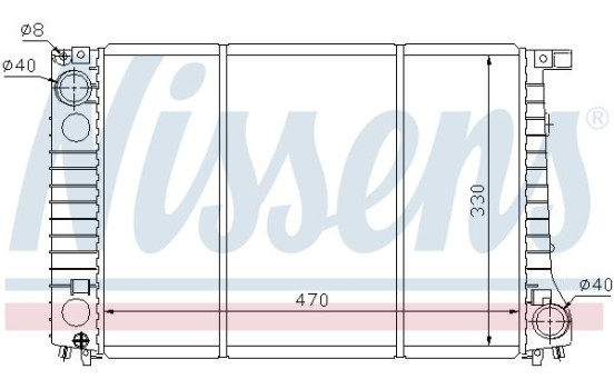 Radiator, engine cooling 60742 Nissens, Image 2