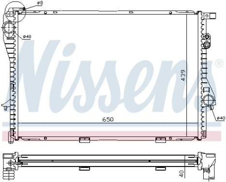 Radiator, engine cooling 60752A Nissens, Image 7
