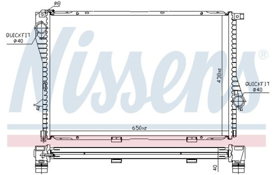 Radiator, engine cooling 60754A Nissens, Image 6