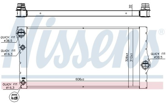 Radiator, engine cooling 60769 Nissens, Image 2