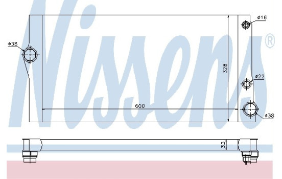 Radiator, engine cooling 60775 Nissens