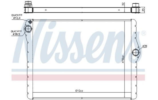 Radiator, engine cooling 60777 Nissens