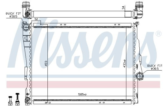 Radiator, engine cooling 60782 Nissens