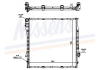 Radiator, engine cooling 60787A Nissens