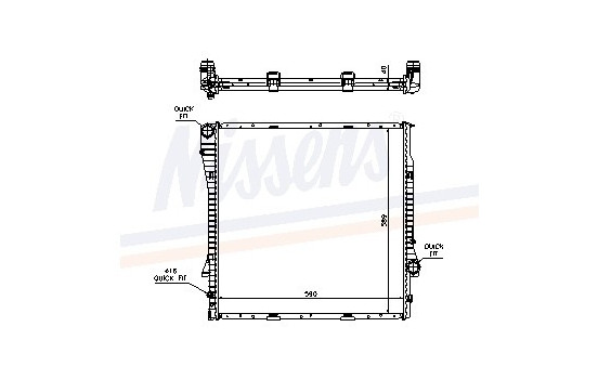 Radiator, engine cooling 60787A Nissens