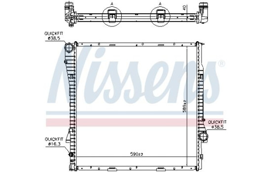 Radiator, engine cooling 60787A Nissens, Image 7