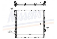 Radiator, engine cooling 60788A Nissens