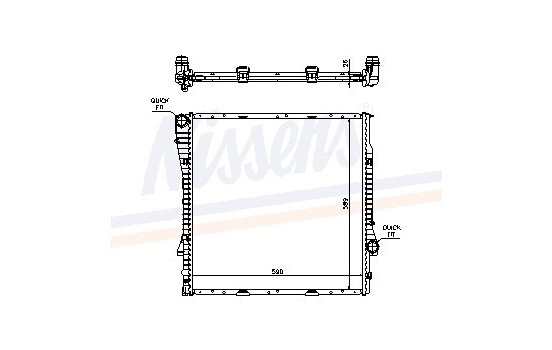 Radiator, engine cooling 60789A Nissens