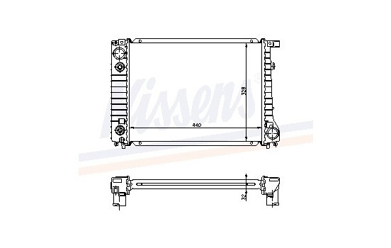 Radiator, engine cooling 60796A Nissens