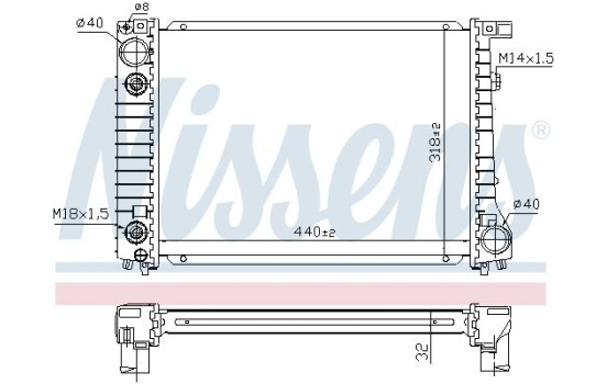 Radiator, engine cooling 60796A Nissens, Image 6