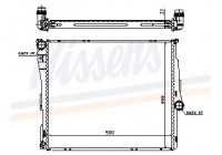 Radiator, engine cooling 60803A Nissens