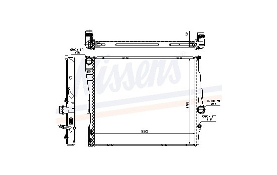 Radiator, engine cooling 60807 Nissens