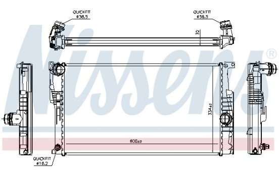Radiator, engine cooling 60815 Nissens