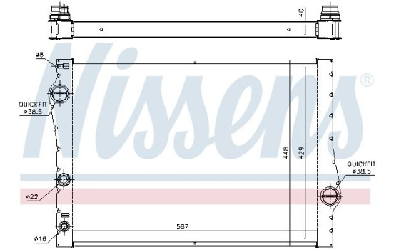 Radiator, engine cooling 60823 Nissens