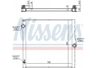 Radiator, engine cooling 60825 Nissens