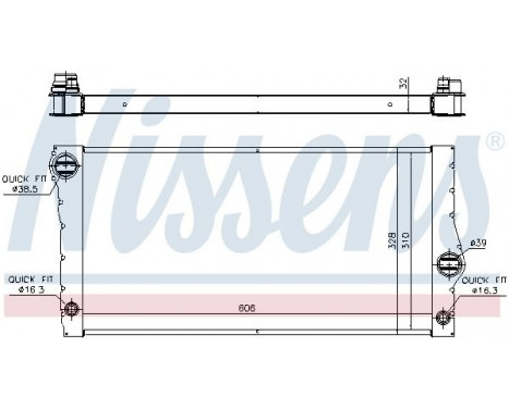 Radiator, engine cooling 60828 Nissens