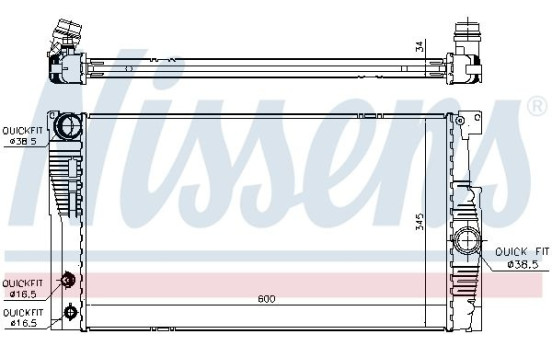 Radiator, engine cooling 60836 Nissens