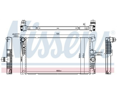 Radiator, engine cooling 60839 Nissens