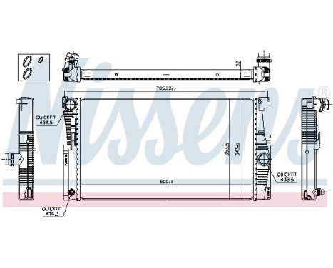 Radiator, engine cooling 60842 Nissens