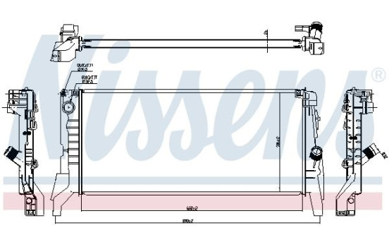 Radiator, engine cooling 60861 Nissens