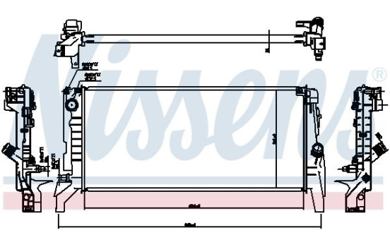Radiator, engine cooling 60865 Nissens