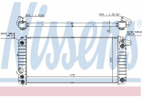 Radiator, engine cooling 608841 Nissens