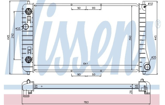 Radiator, engine cooling 60917 Nissens